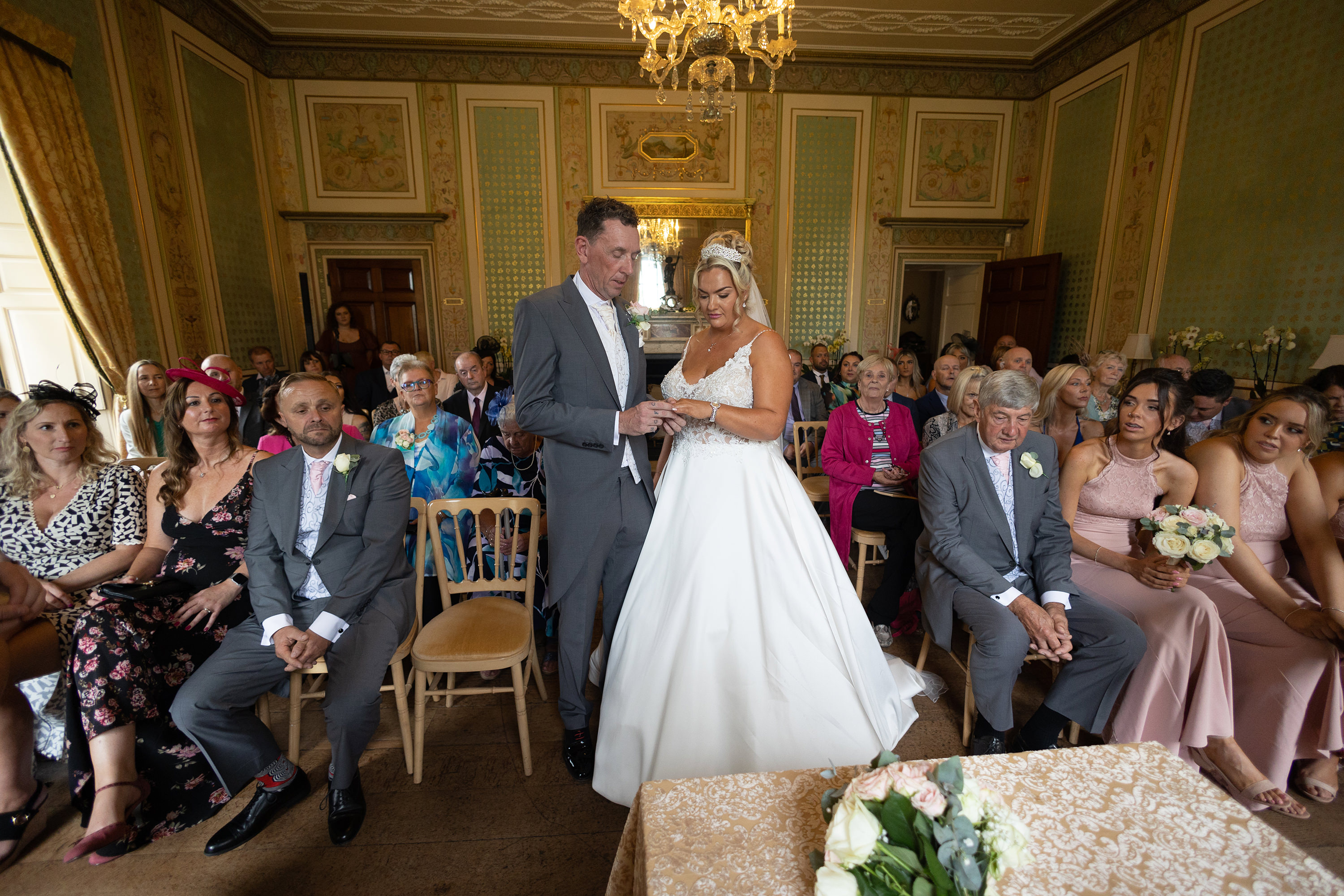 Tony and Amy exchange their wedding rings 