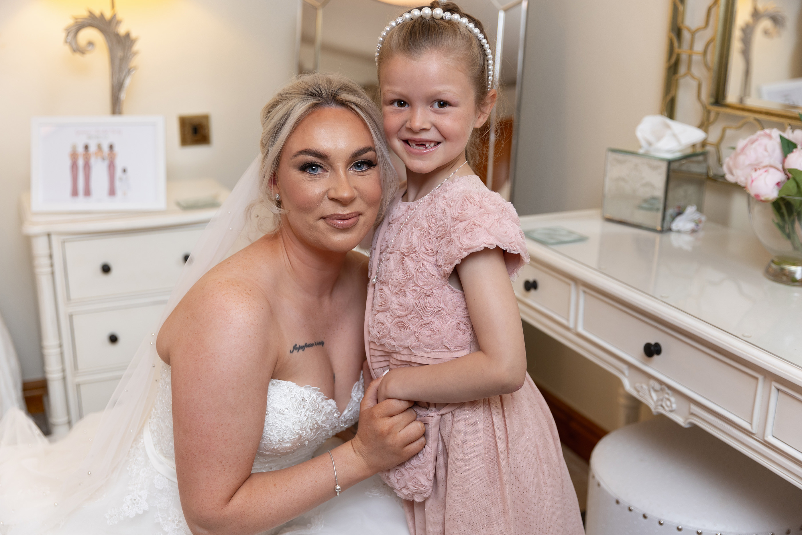 Gemma and her daughter the flower girl