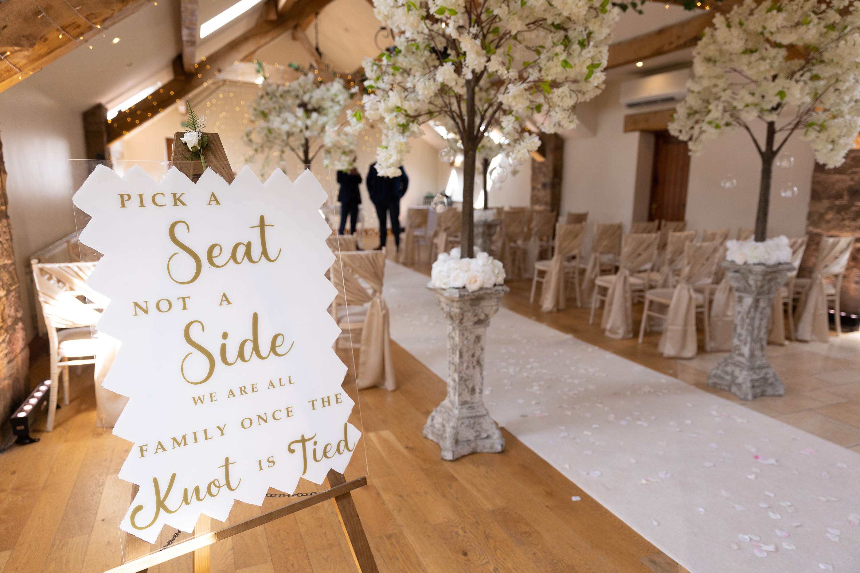 The ceremony is about to start at Beeston Manor