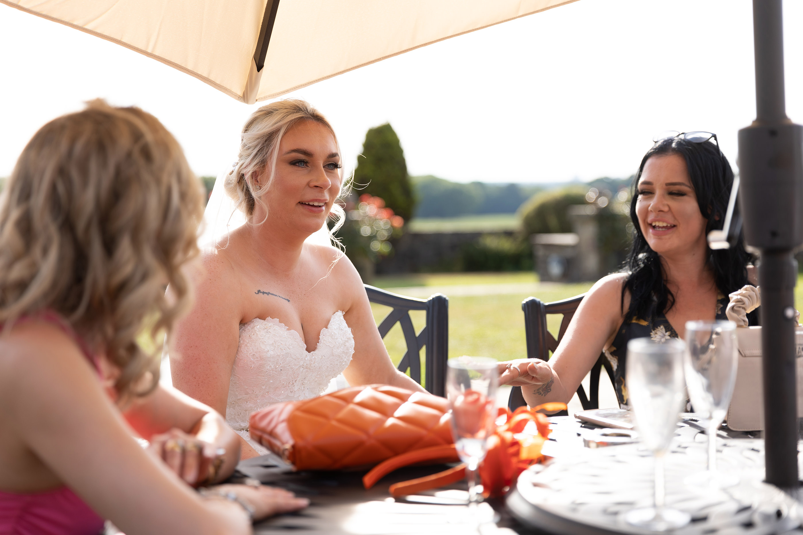 The Bride socialising with her friends 