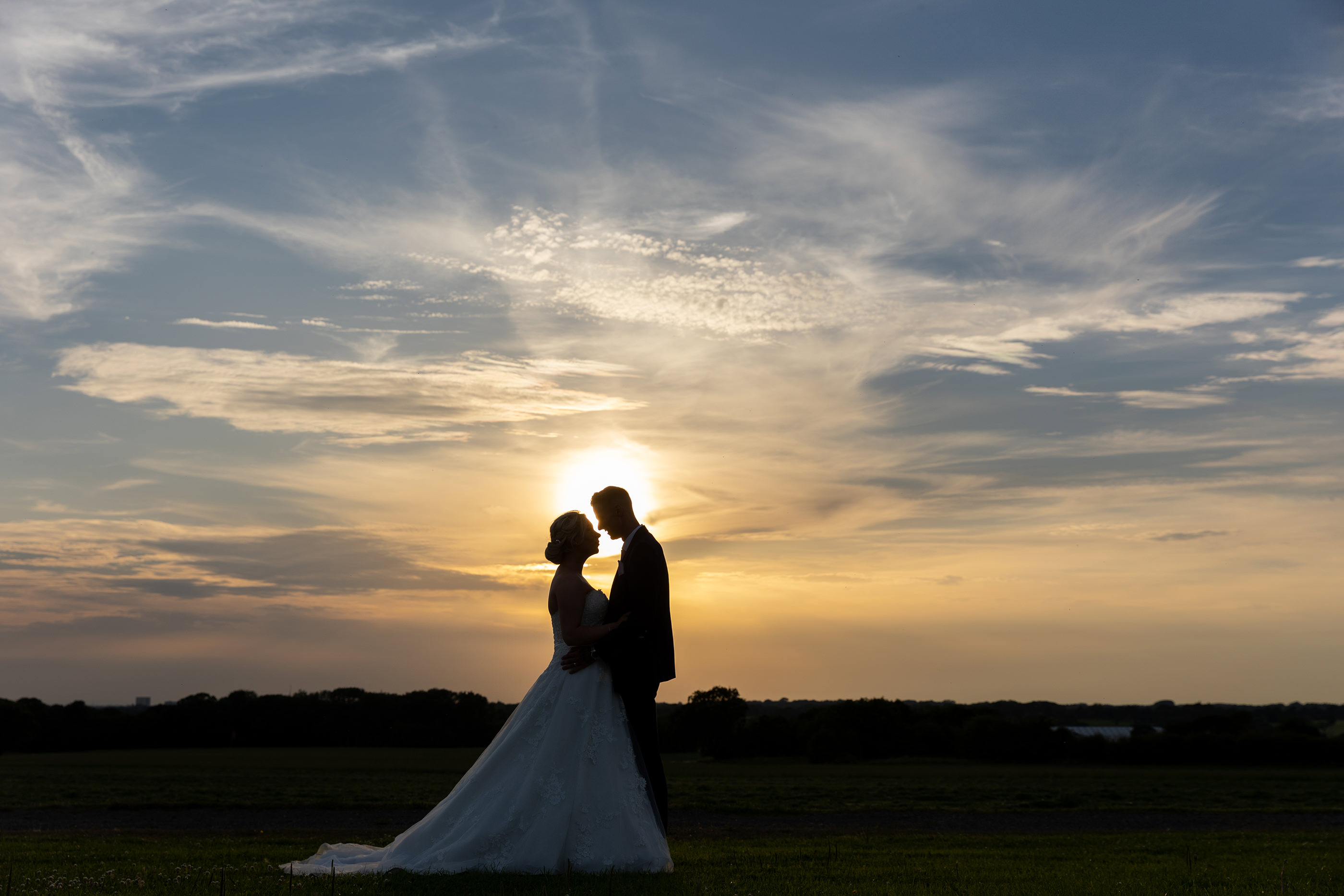 Sunset wedding photography