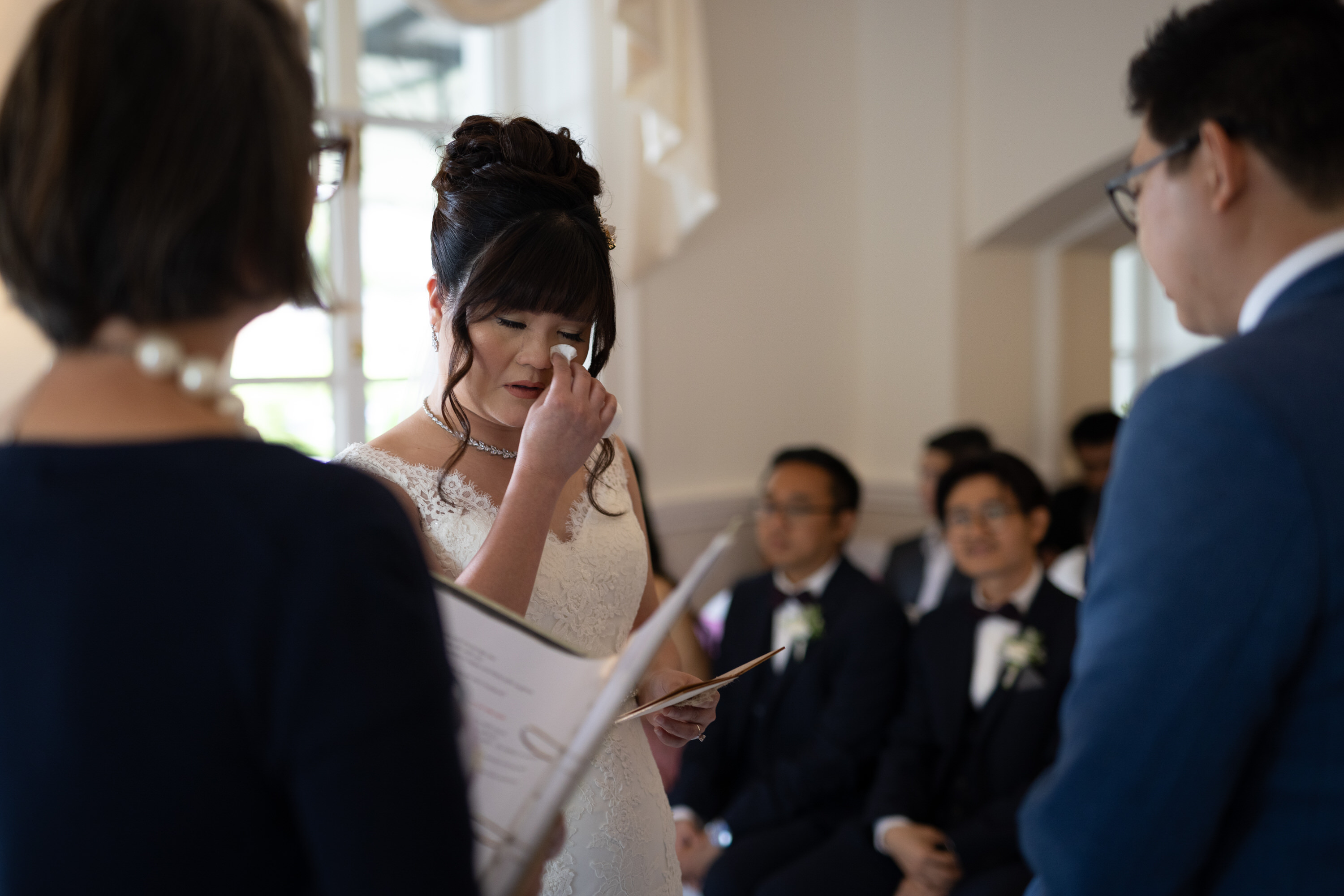The Bride sheds the tier during the wedding ceremony
