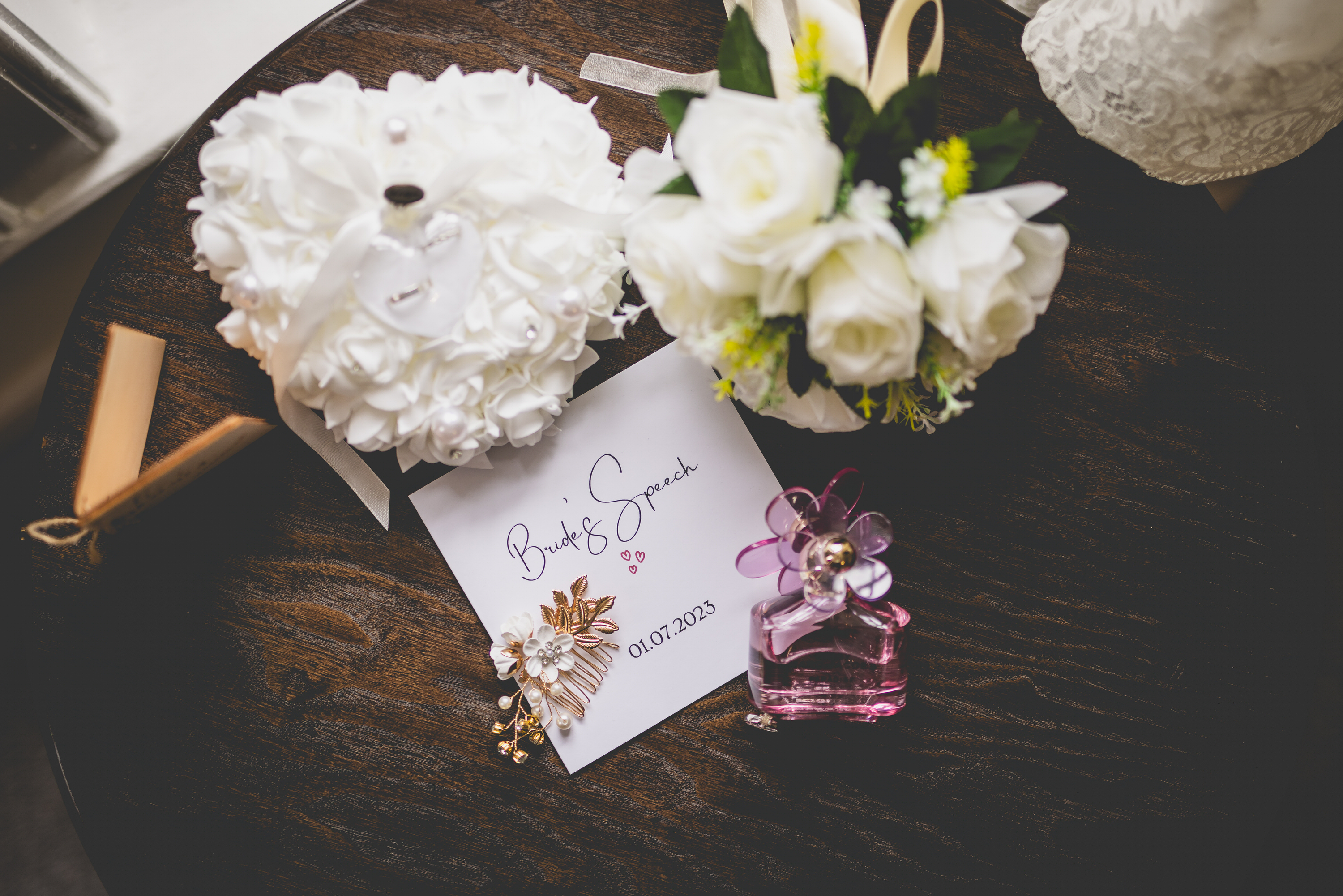 The bride's personal possessions 