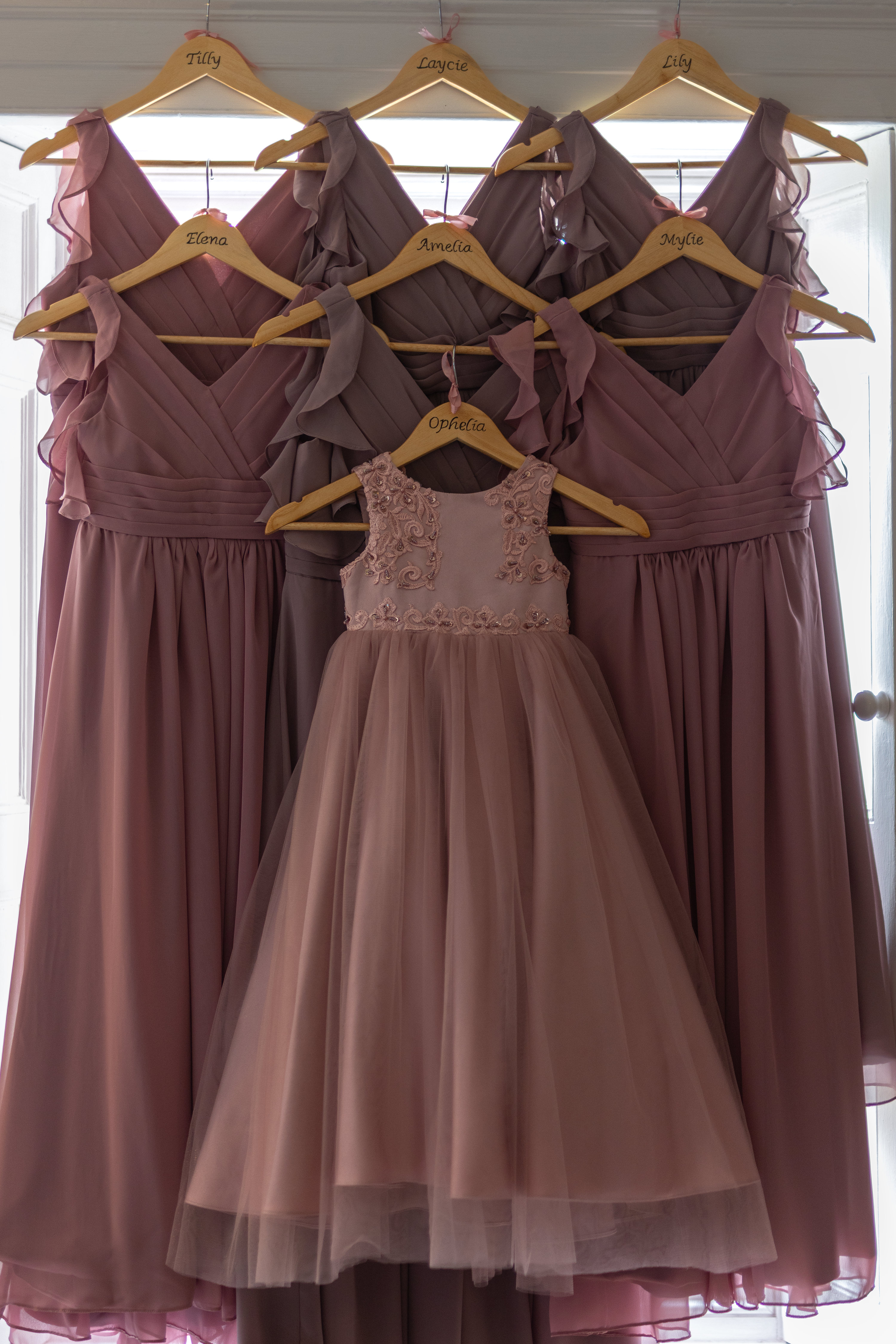 All the bridesmaids dresses 