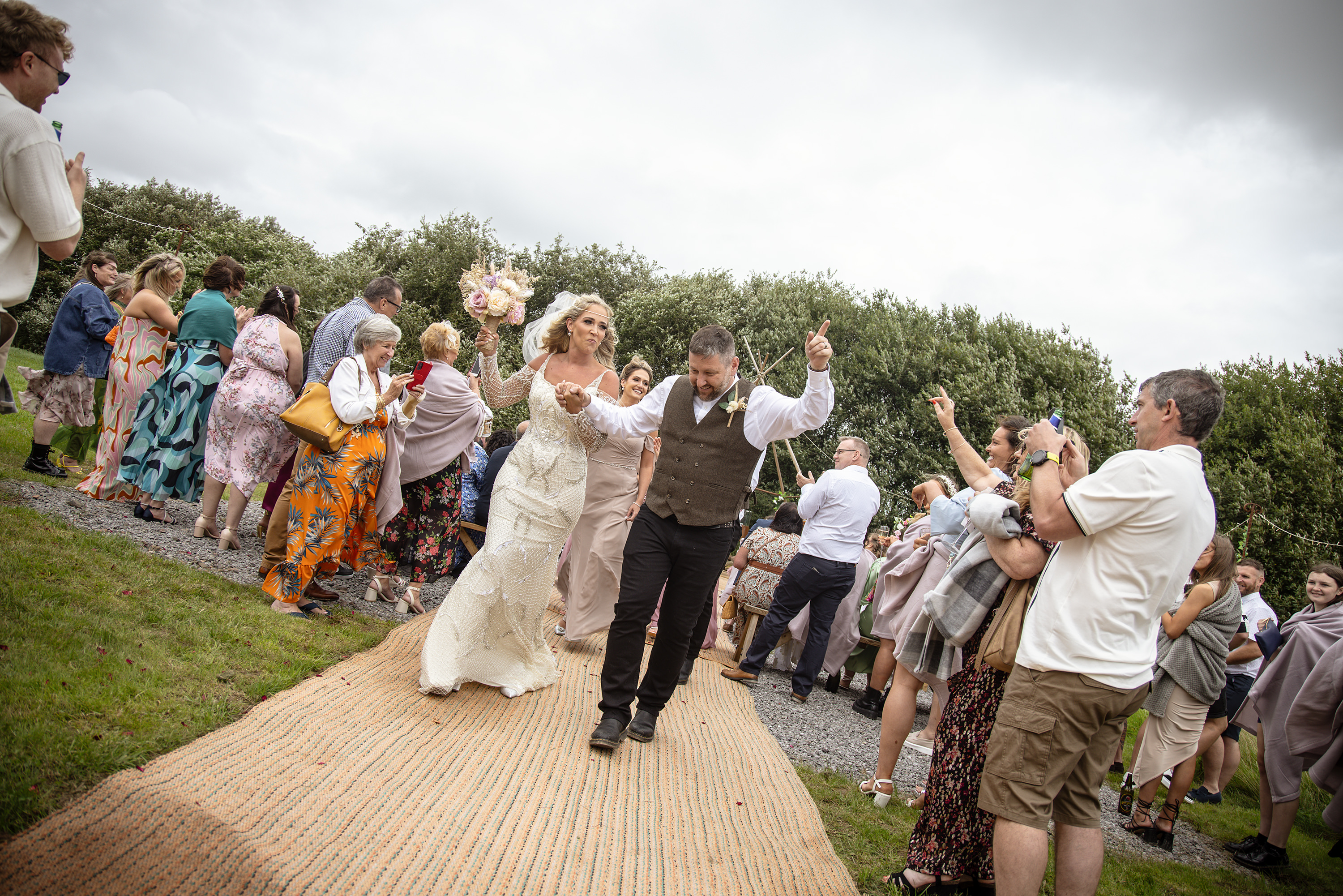 The happy bride and groom 