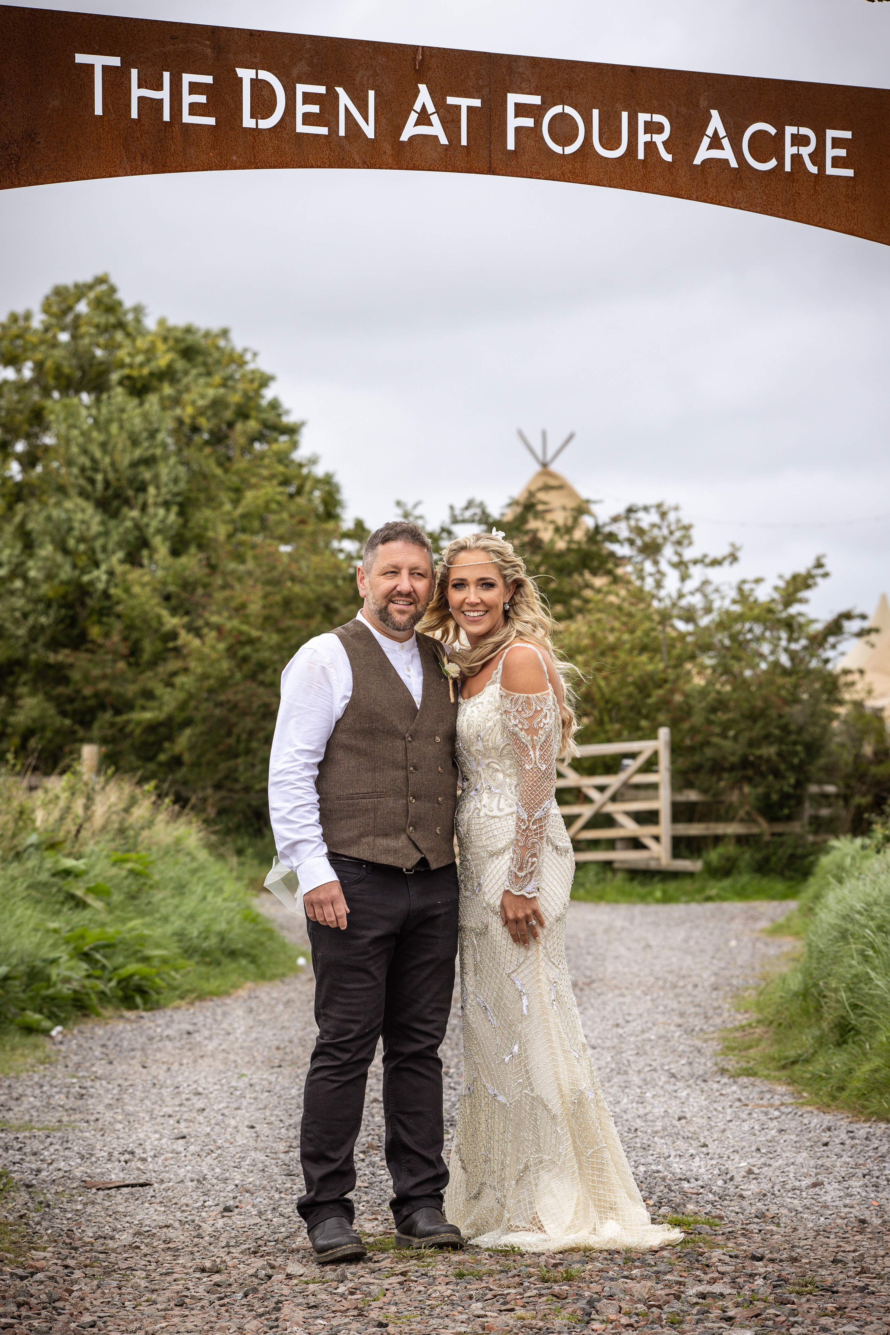 Wedding photography at the den at four Acre