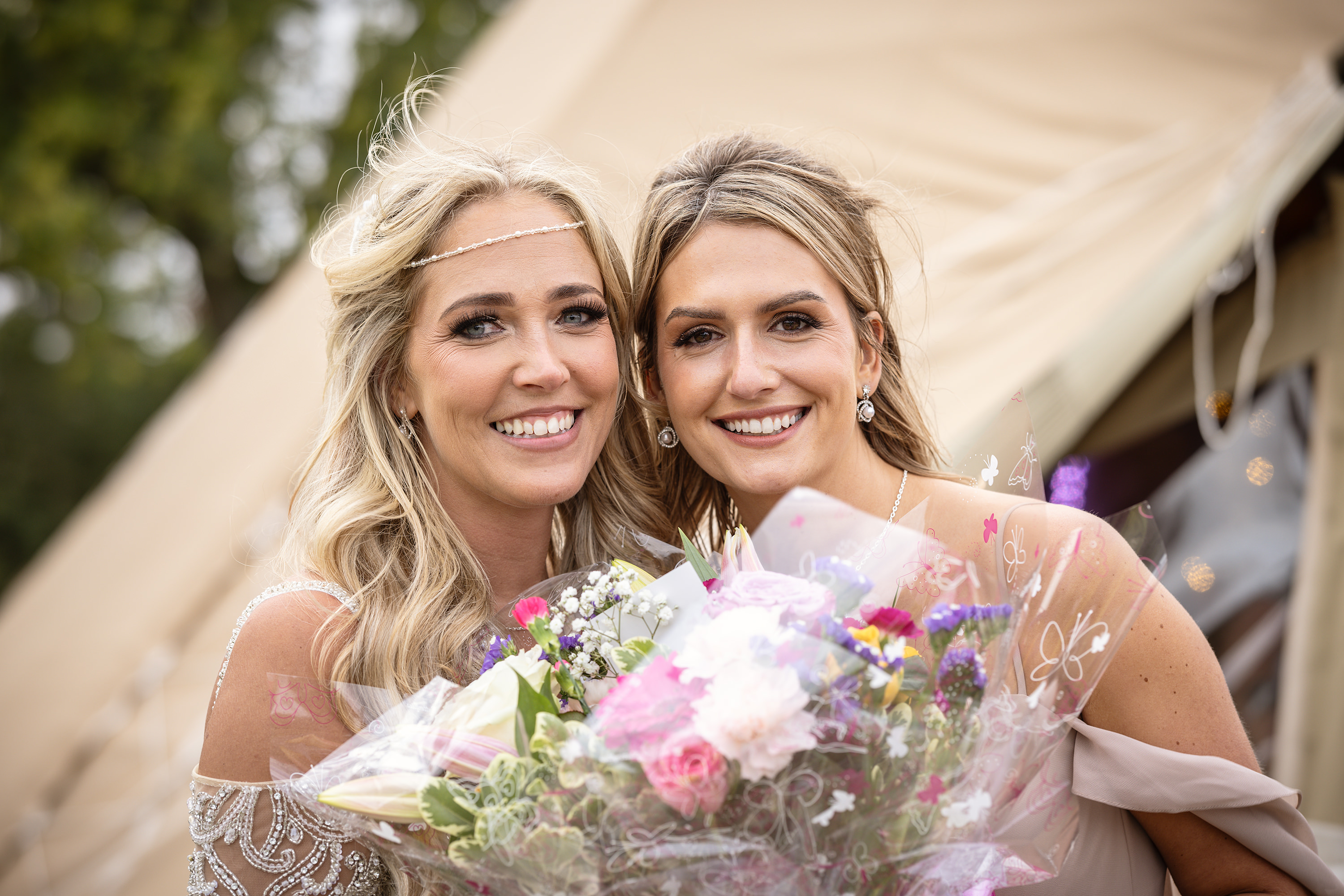 The bride and her best friend 
