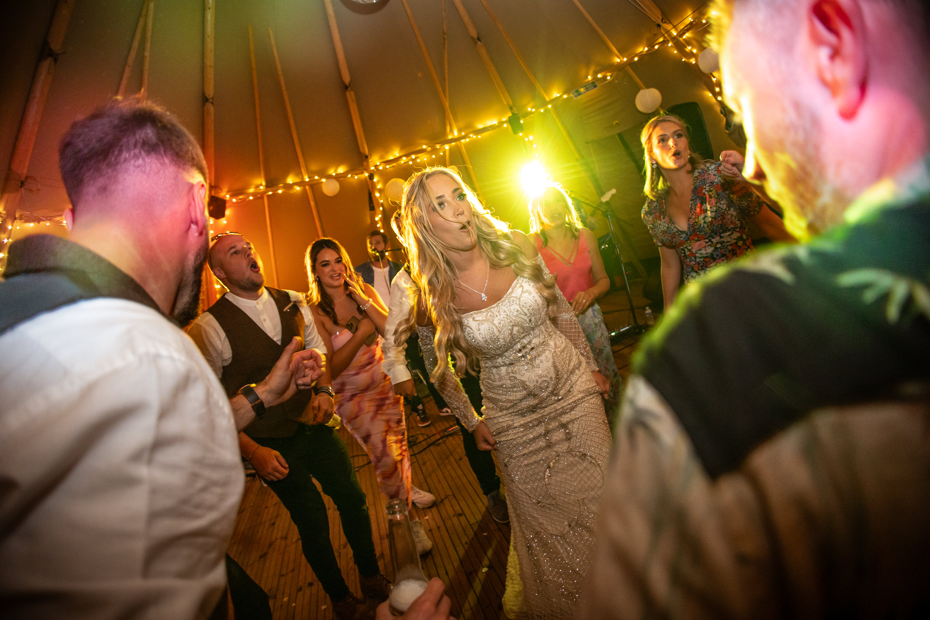 The Bride dances at her wedding 