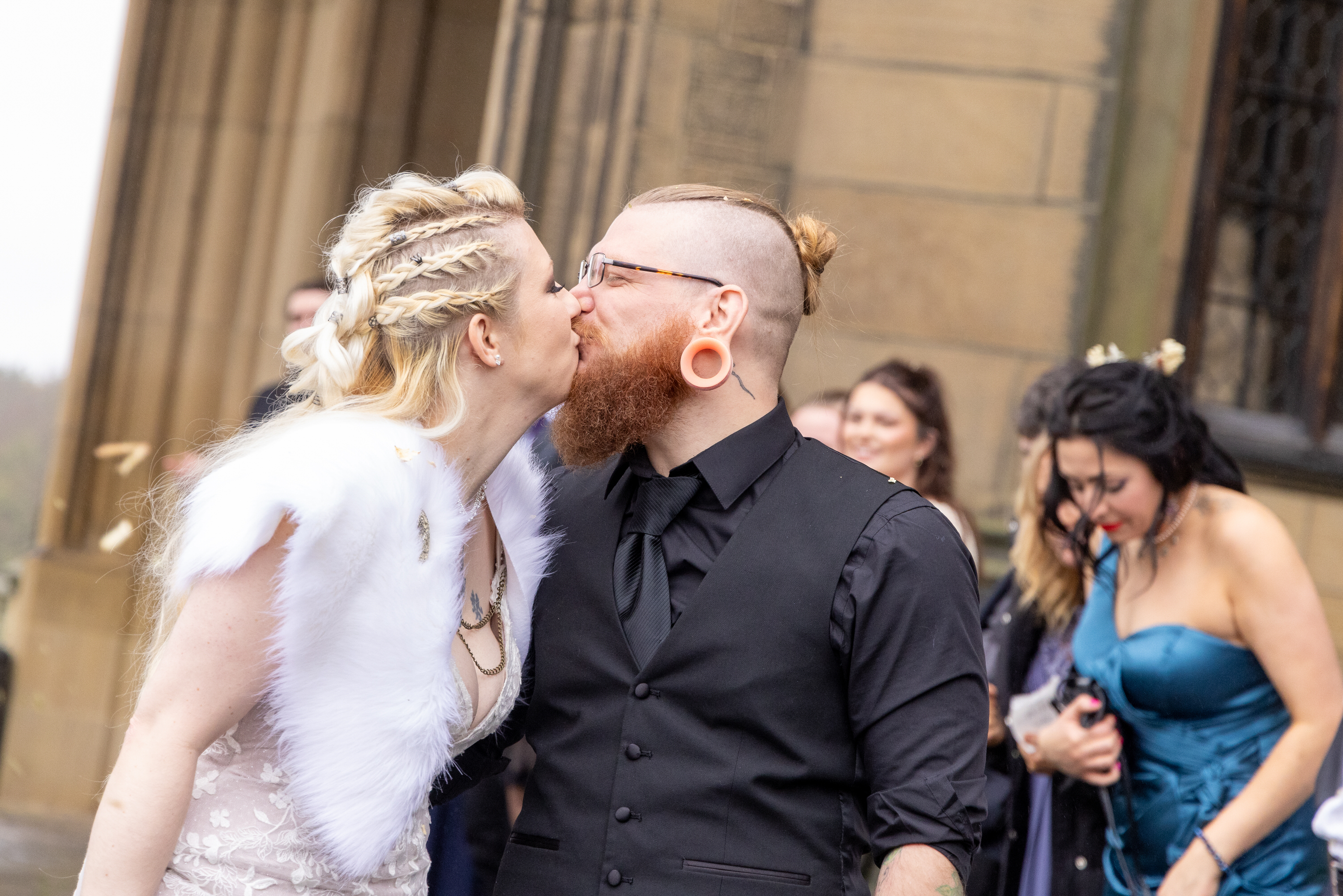 The briar and groom wedding Allerton Castle 