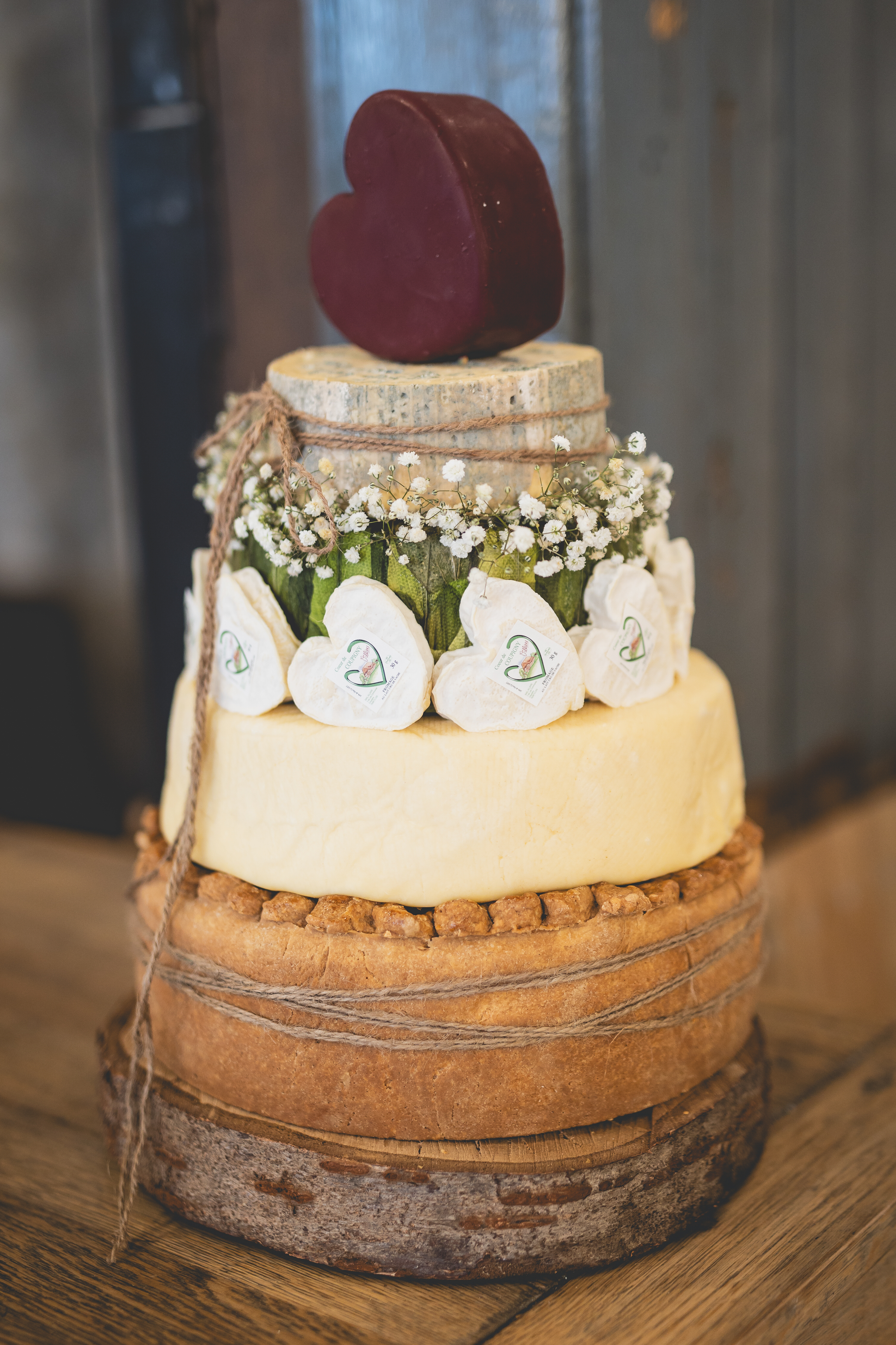 The pork pie wedding cake and cheese 