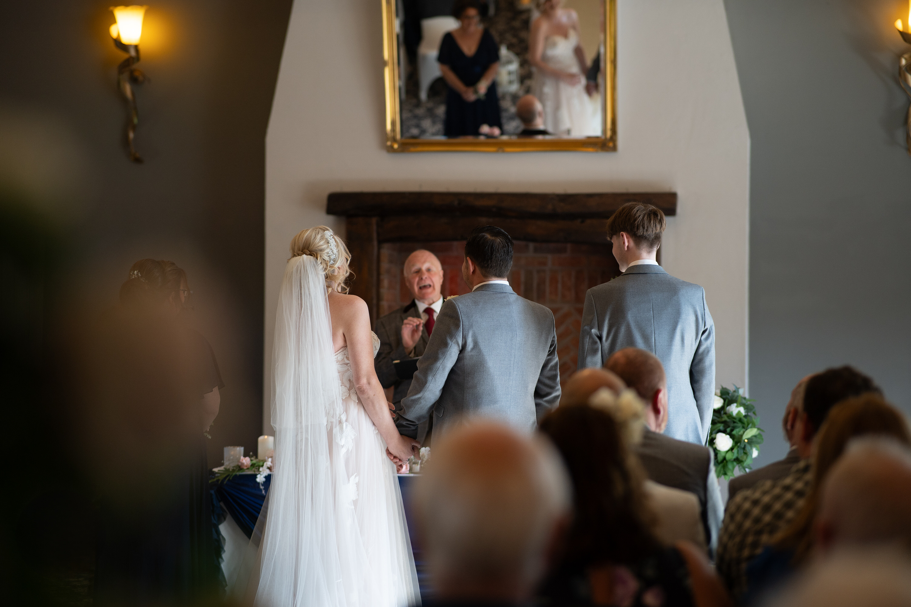 The wedding ceremony gets underway 