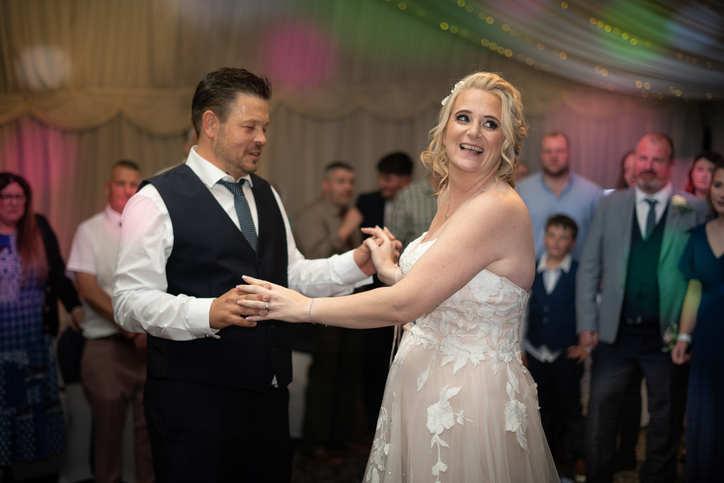 Brenda and James enjoying the party 