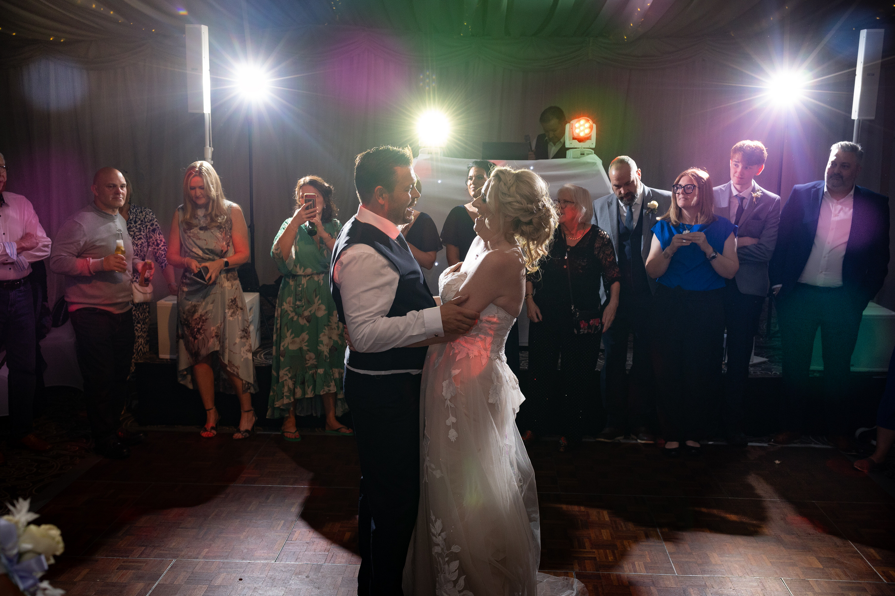 bride and groom having the first dance