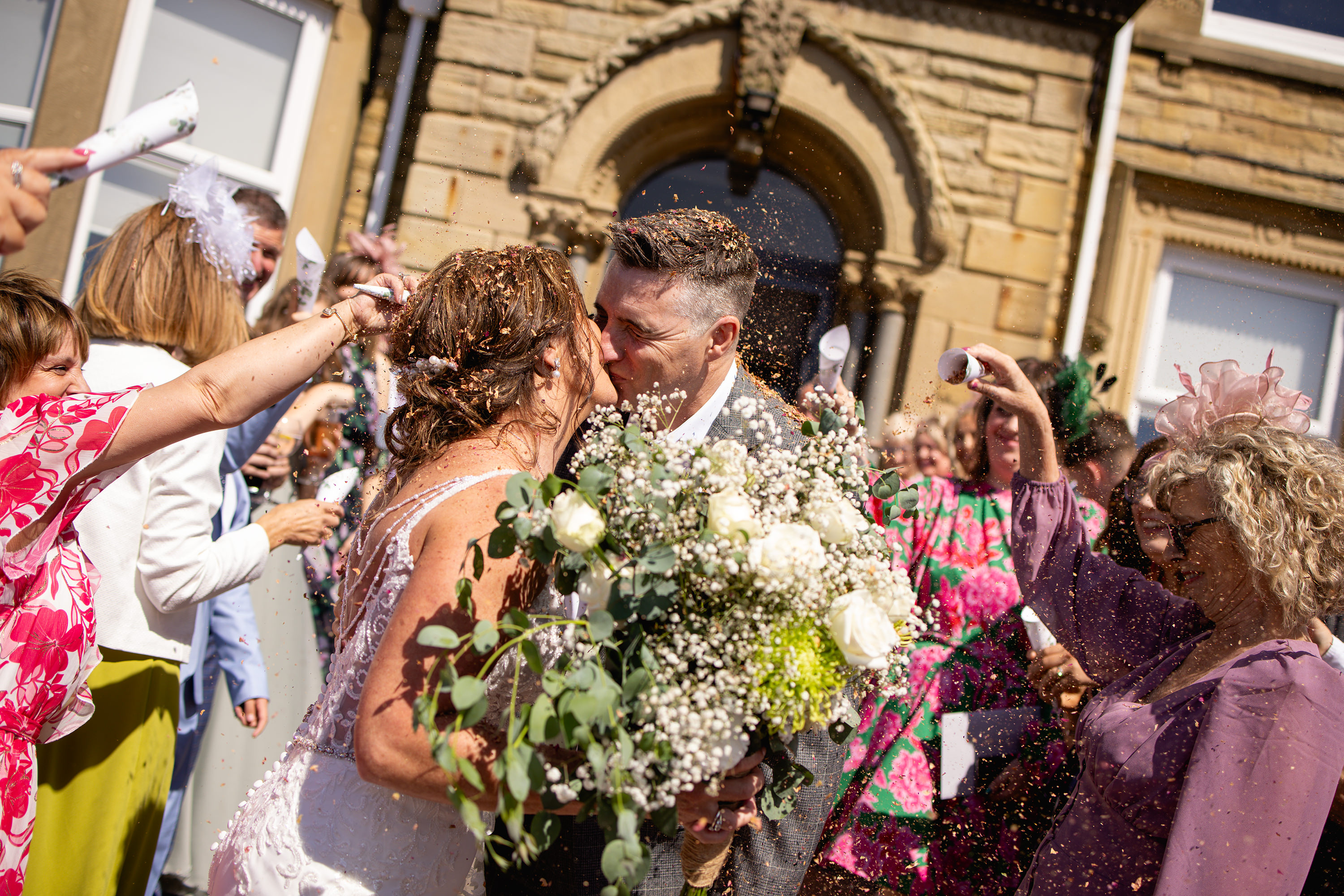 Wedding confetti throwing glendower Hotel