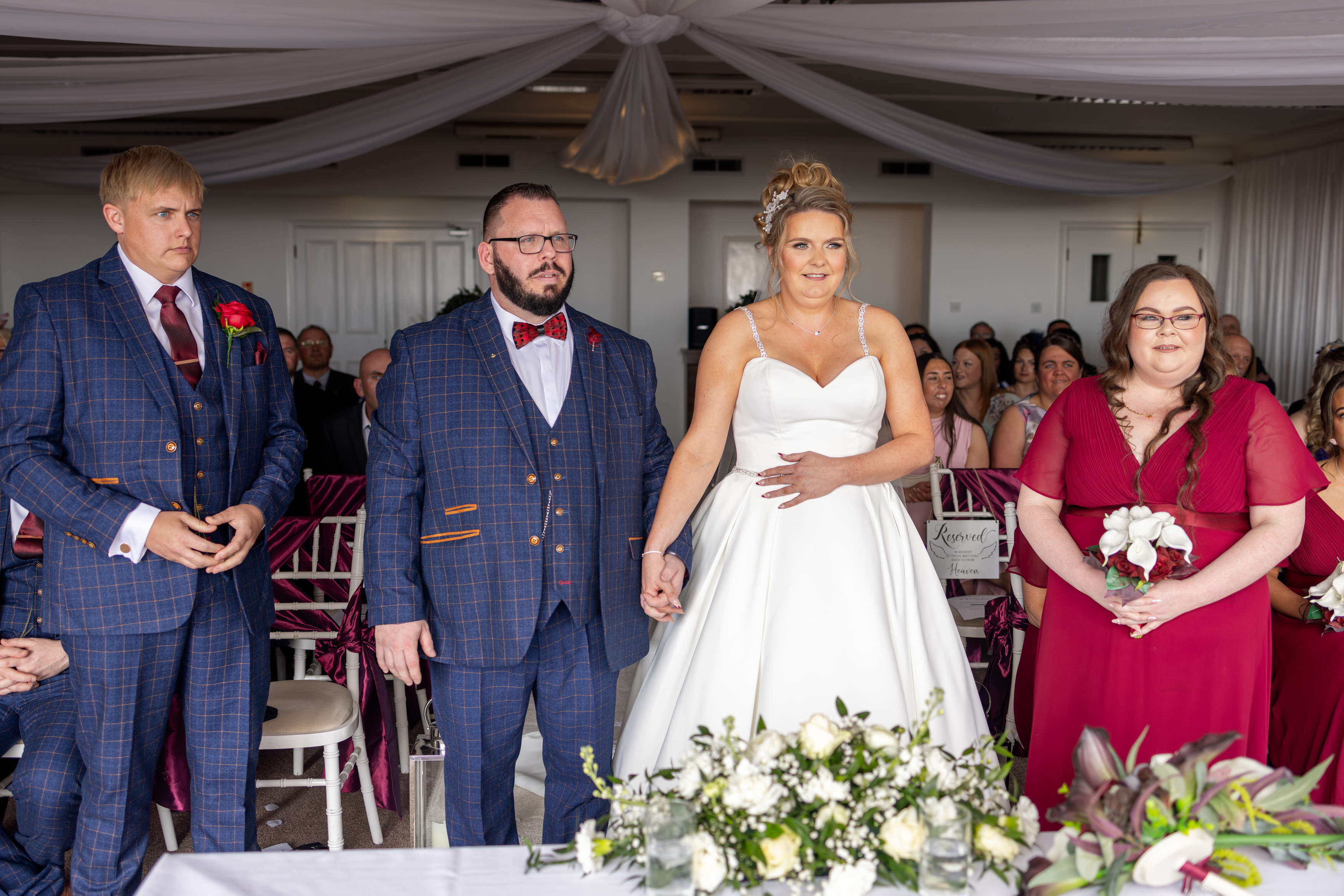 The bride and groom with their Witnesses 
