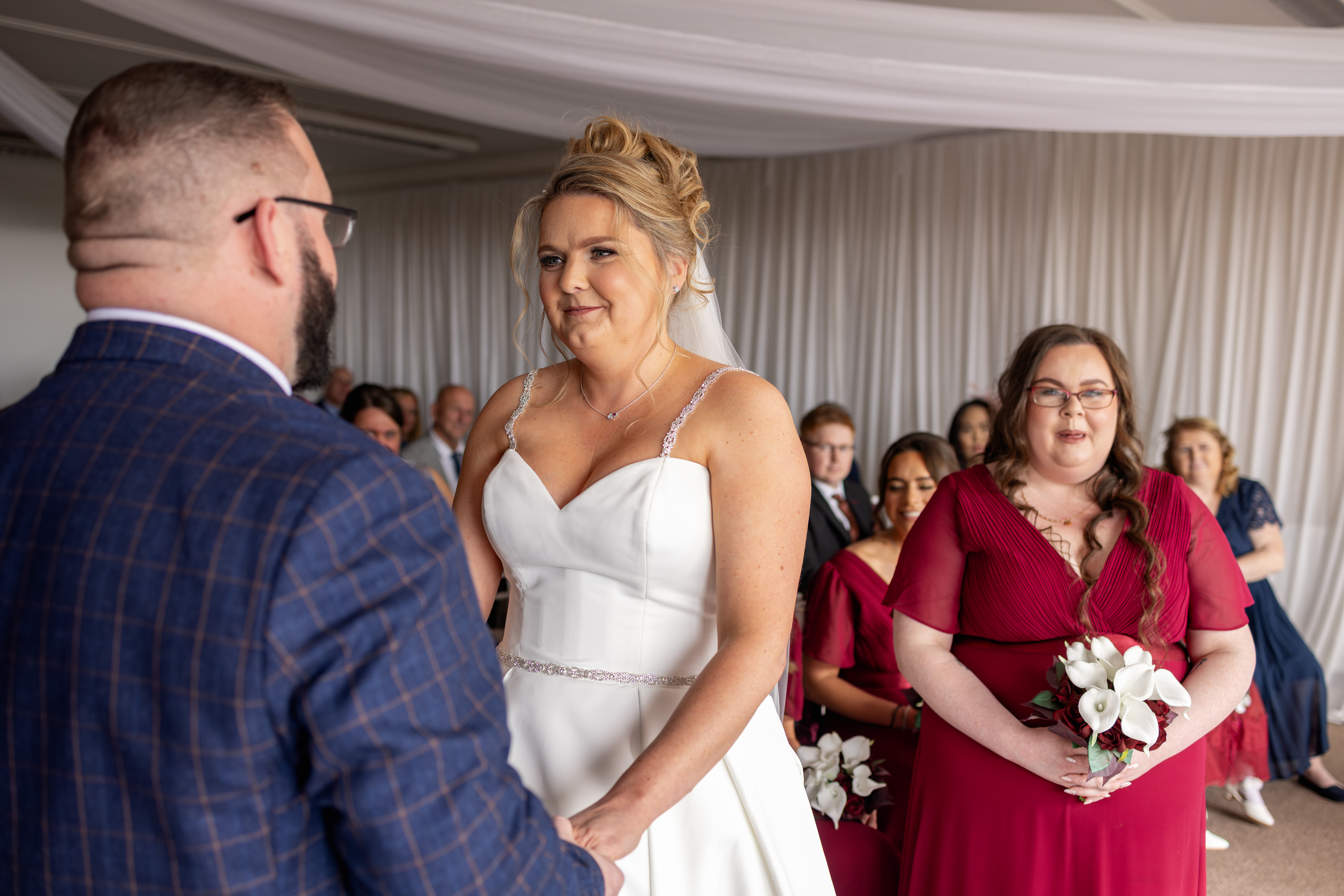 The Bride exchanges her wedding vows 