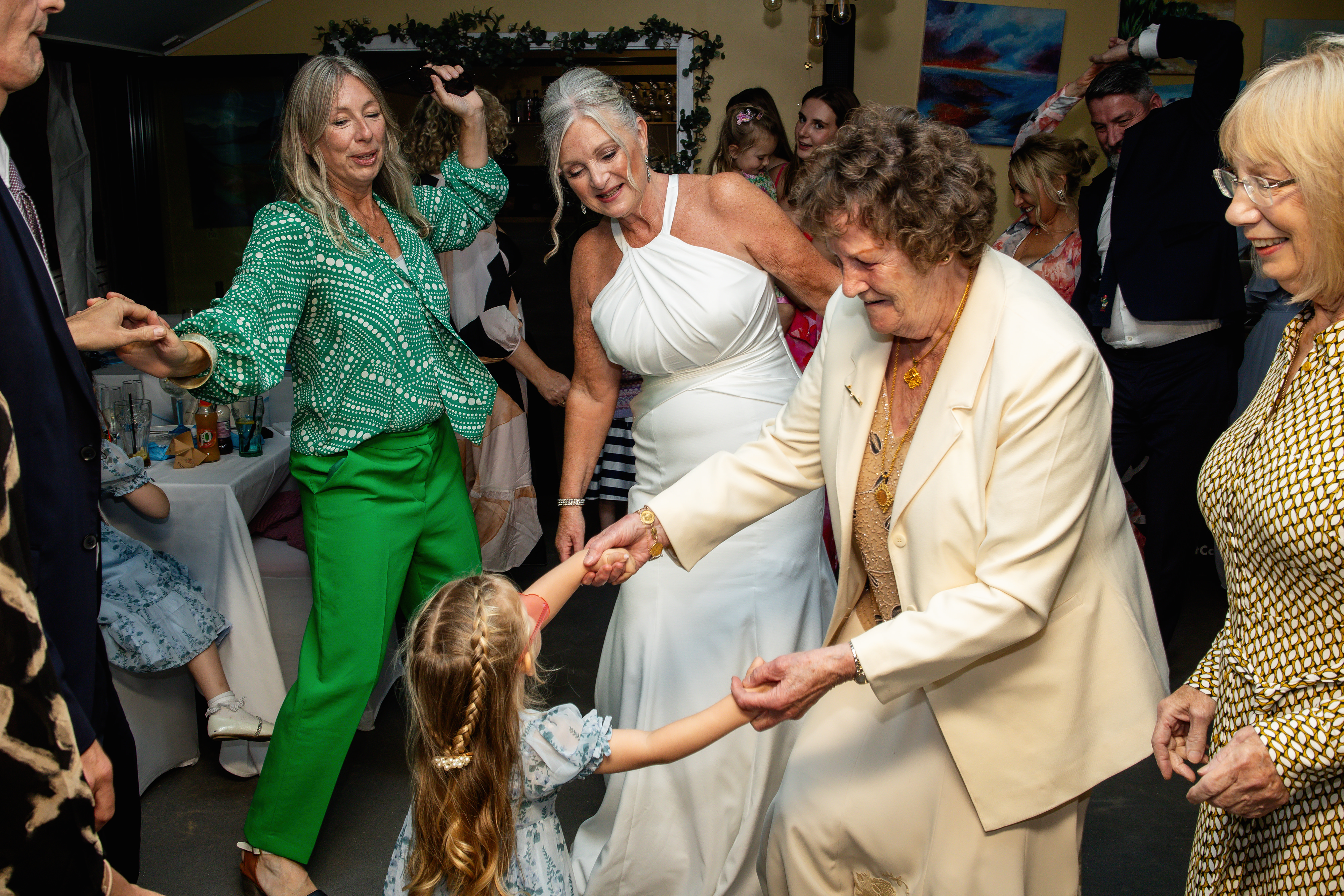 People dancing on the dance floor 