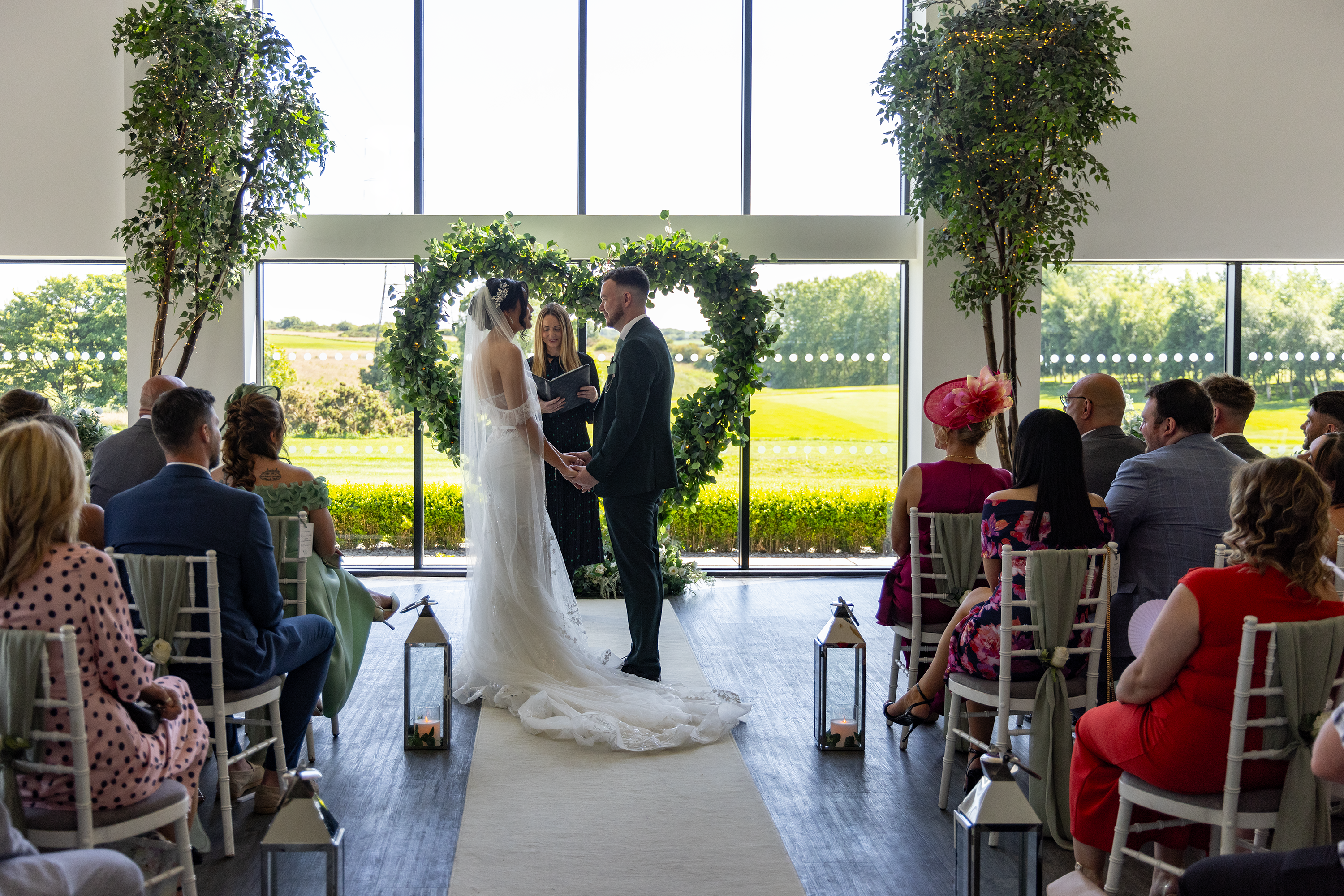 Christina and Nathan exchanged their wedding vows 