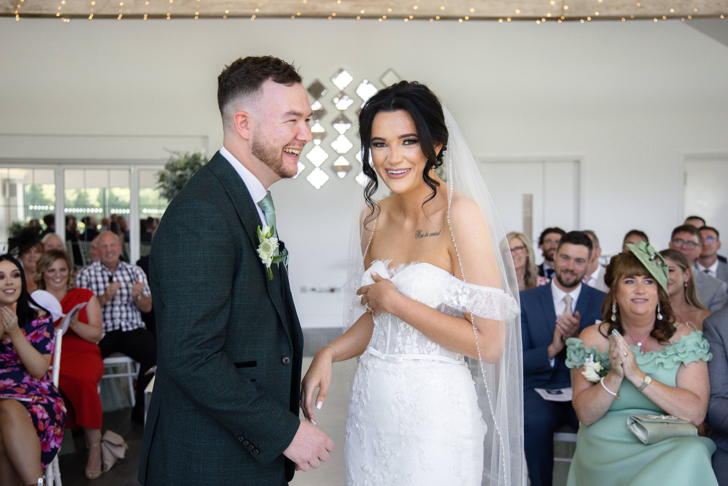 The happy couple are now Mr and Mrs 