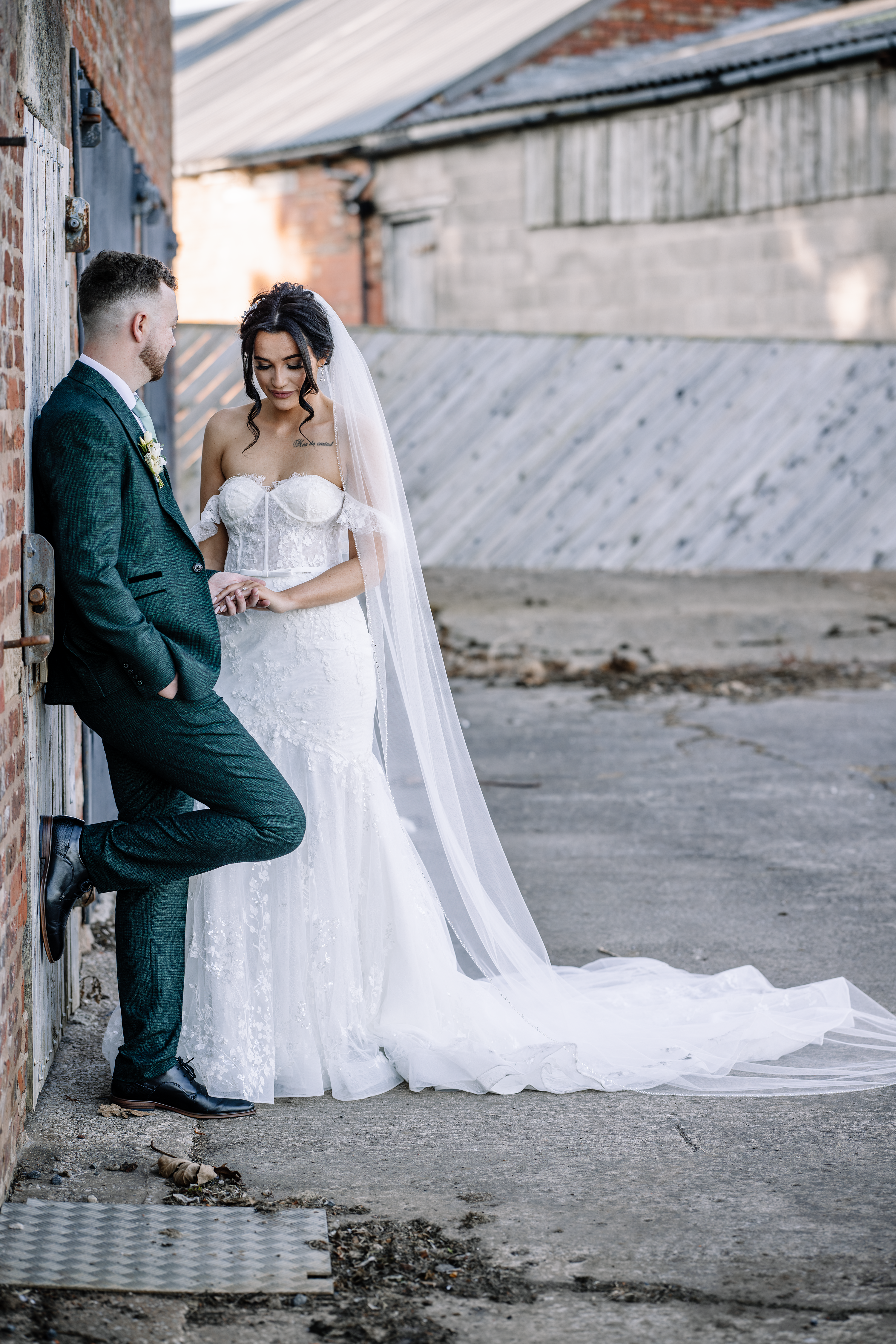 Christina looking at her wedding ring 