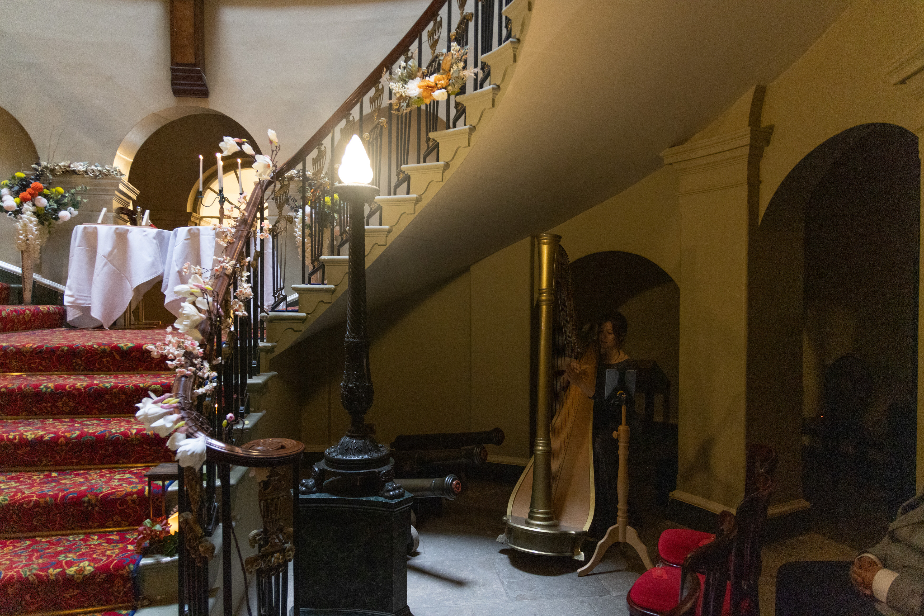  A lady playing the Harp at Culzean Castle