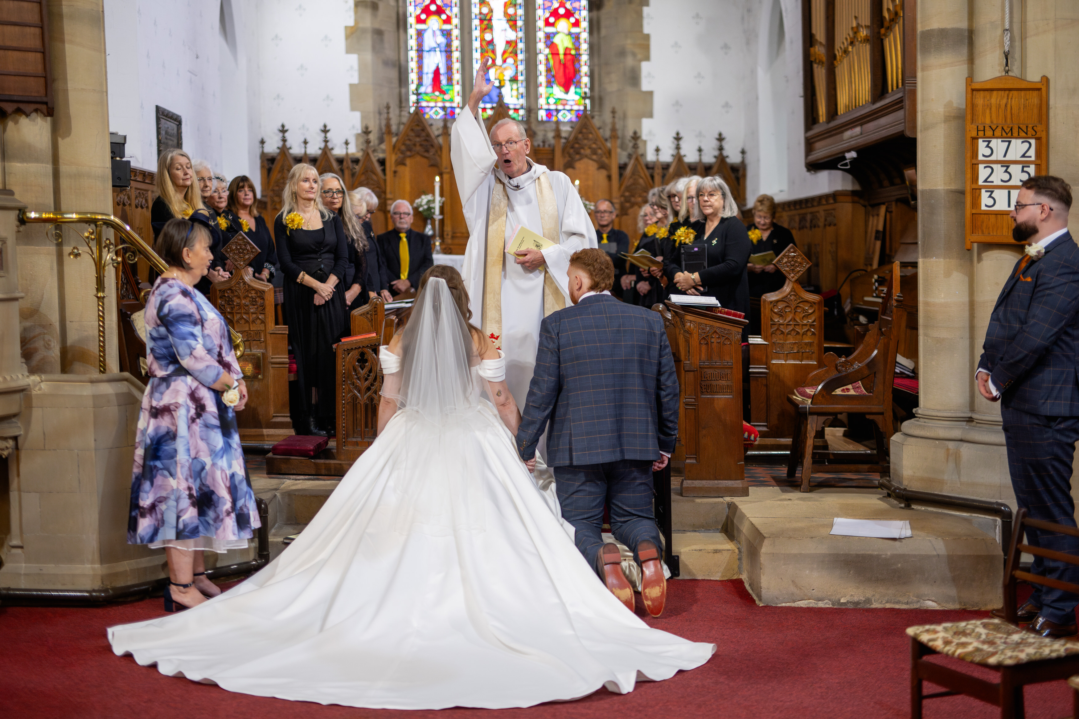 The wedding ceremony at Saint Ann's Church in Singleton 