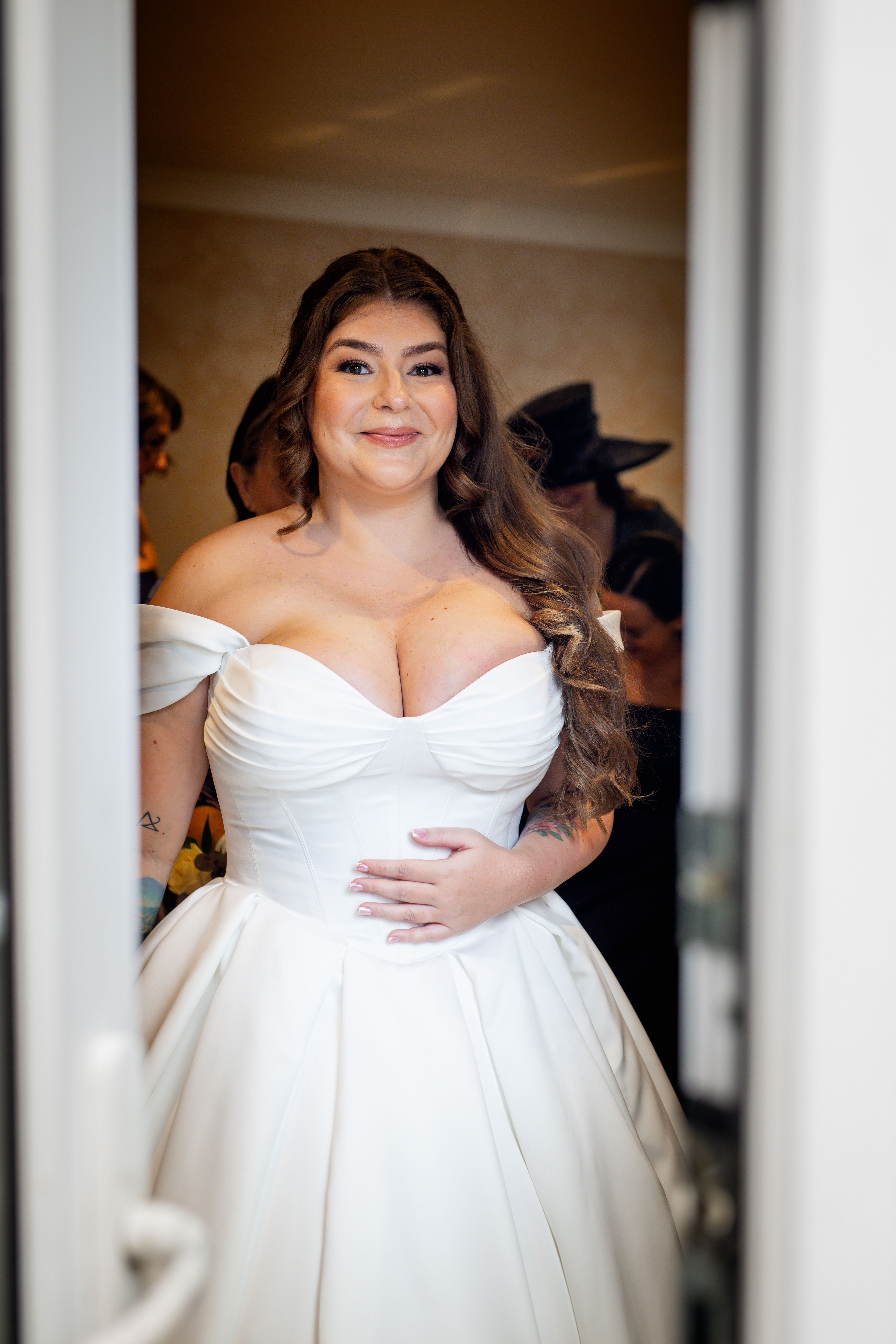 The Bride looking at the photographer 