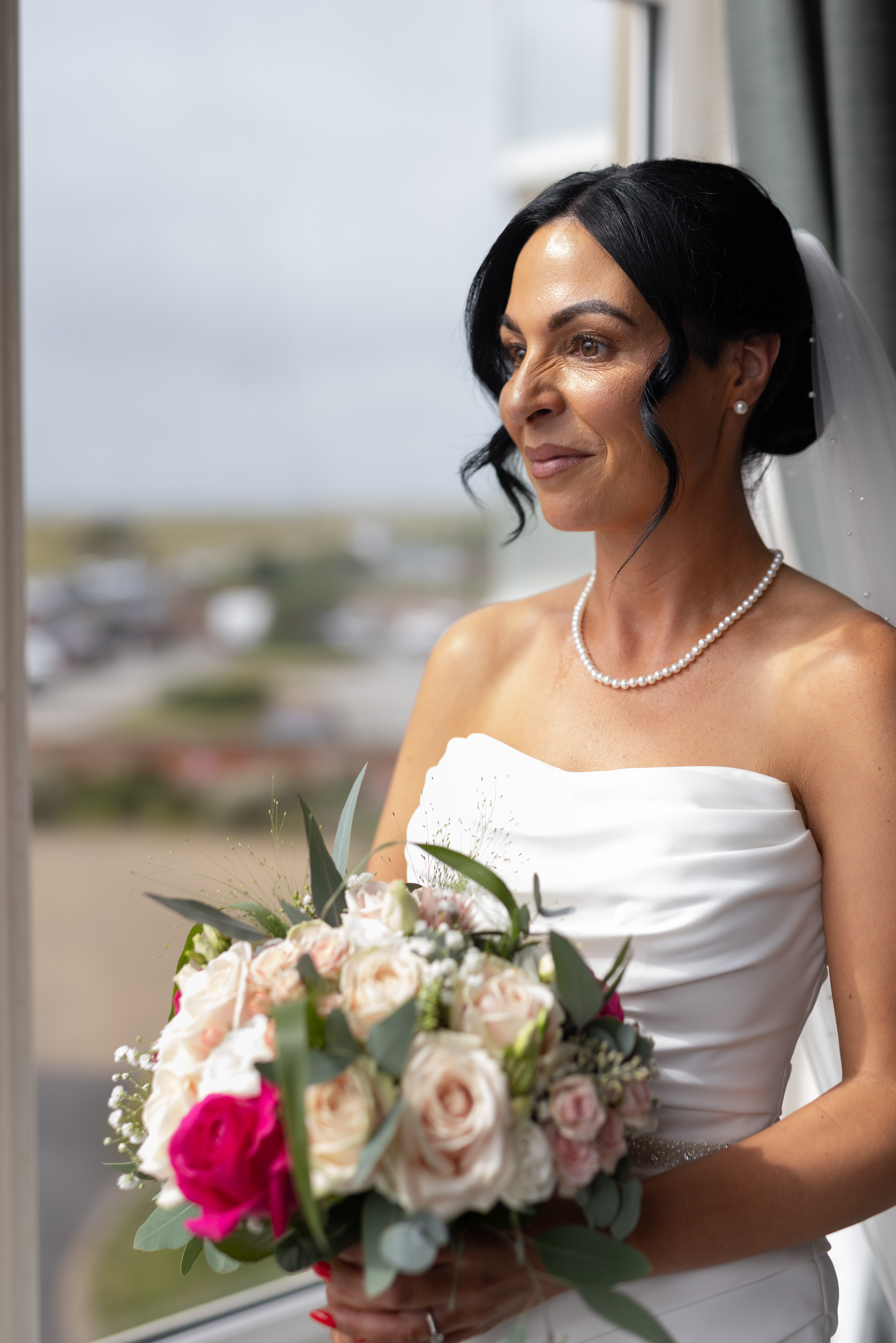 Sarah the Bride having her portrait taken 