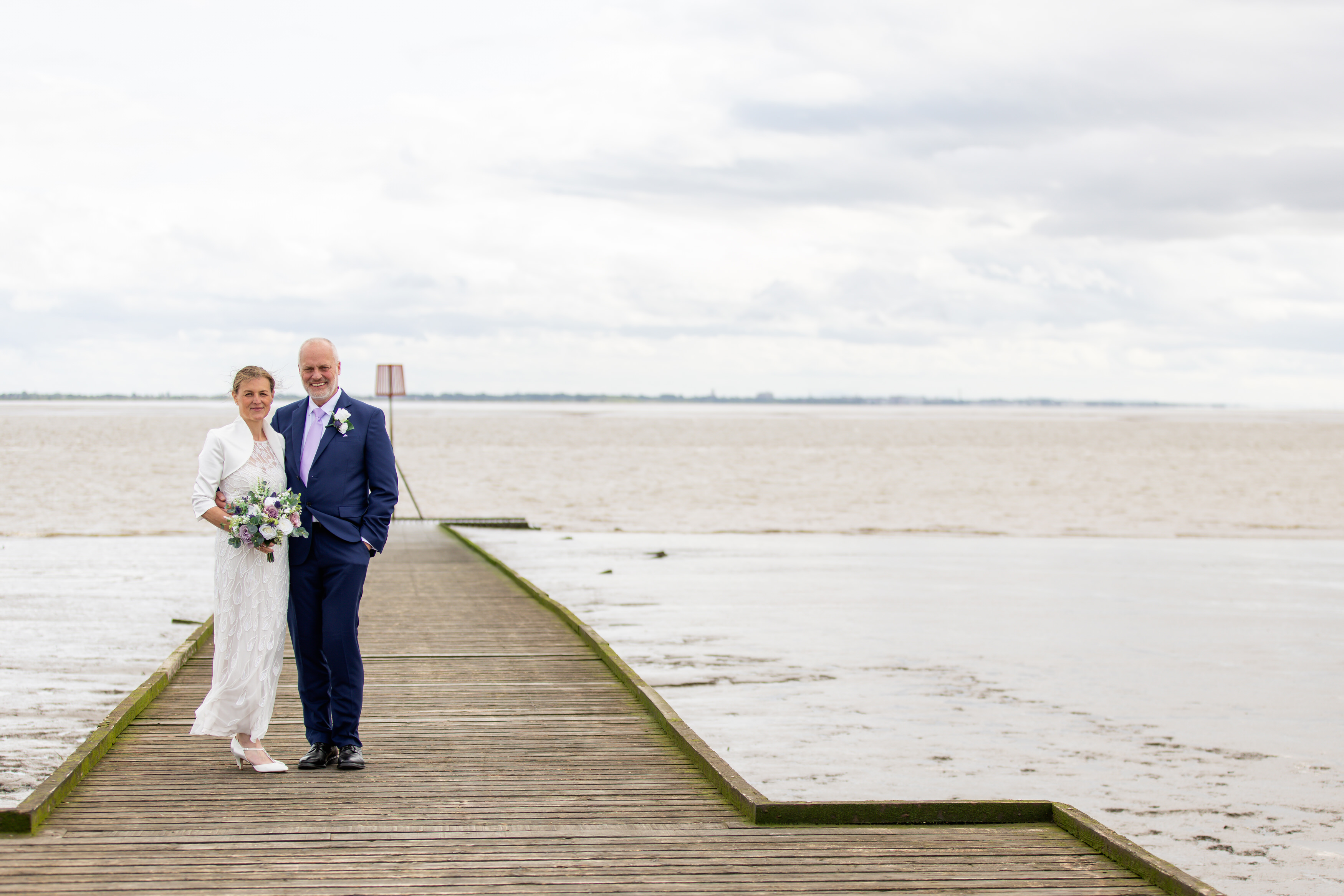 Lytham jetty wedding photo